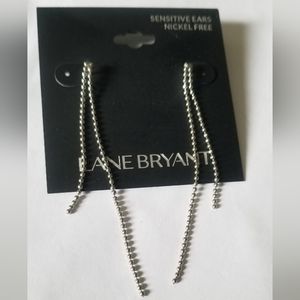 Lane Bryant Edgy Dangle Metal Bead Earrings